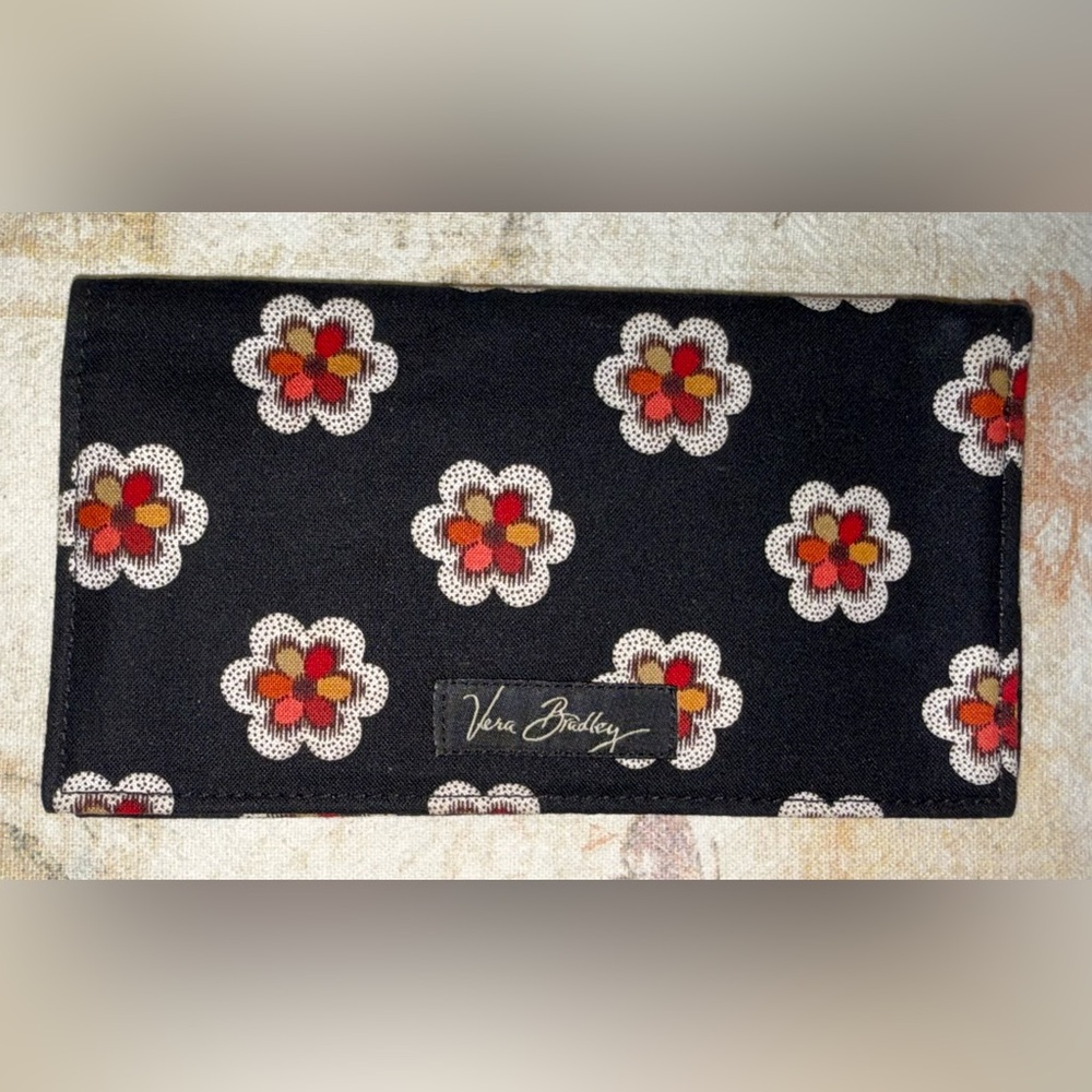 Vera Bradley Pirouette Pattern Black Red Orange Pink Floral Hues